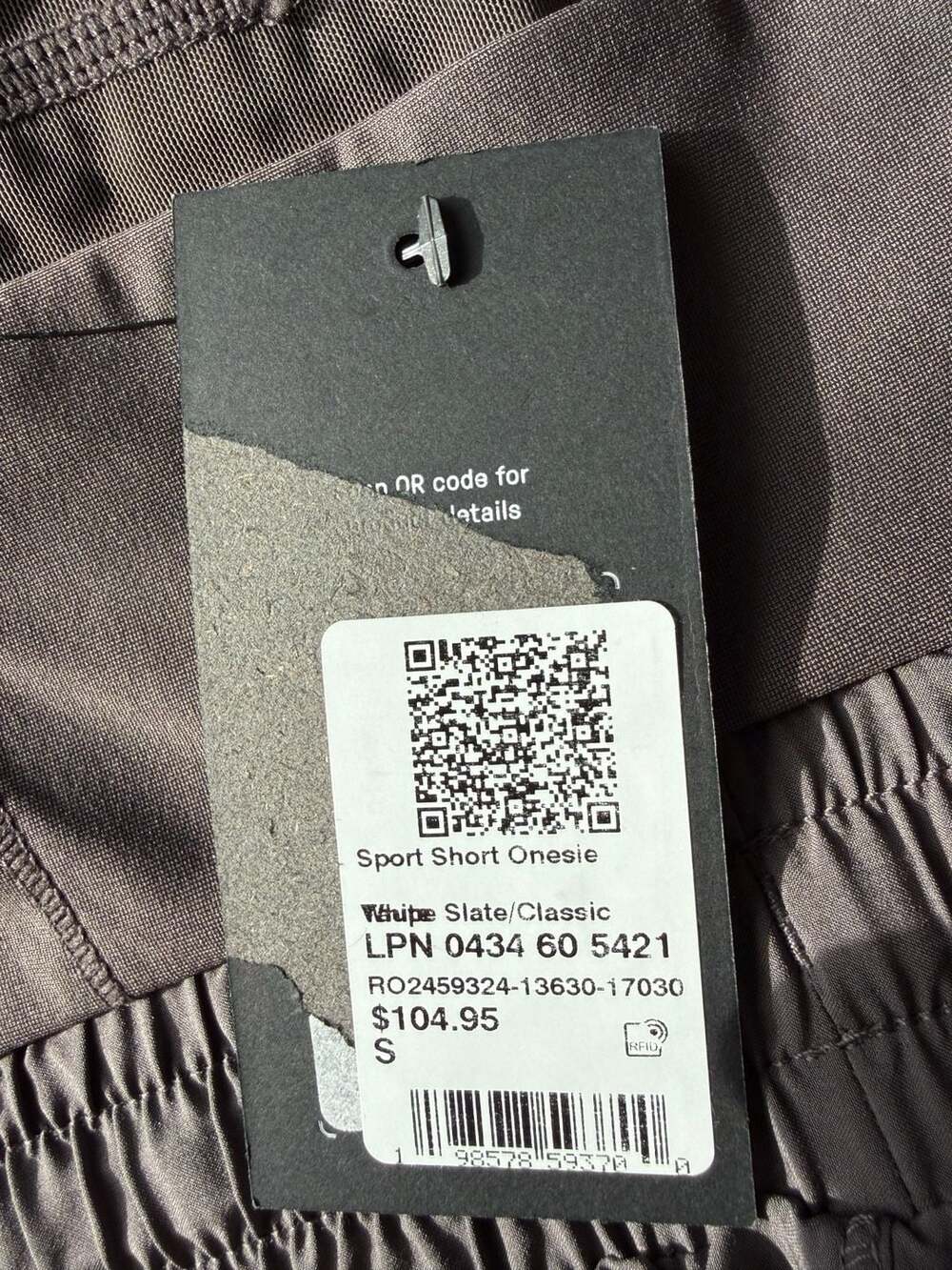 Fabletics Sport Short Onesie in Slate, Size S - Picture 3 of 3